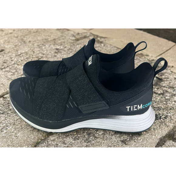 Tiem Shoes - TIEM Core Latus Shoes Cross Training Sneakers Jet Black Slip on Women's Size 5.5